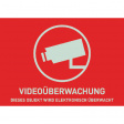 AU1320 Стикер «Videoüberwachung» на немецком языке 148 x 105 mm