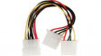 CCGP74020VA015 Internal Power Cable Molex Male - 2x Molex Female 150mm Multicolour