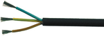 H05RR-F3G1,0 MM2 [100 м], Mains cable, 3 x1 mm2, Bare Copper Stranded Wire, Unshielded, Rubber, Black, Kabeltronik