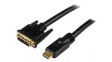 HDDVIMM7M Video Cable, HDMI Plug - DVI-D 18 + 1-Pin Male, 1920 x 1200, 7m