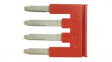RND 205-01340 Plug-In Bridge, 4 Poles, 19.3mm, Red