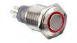 MP0045/1E2RD220S Pushbutton Switch, Vandal Proof, Red, 2CO, IP67, Latching Function