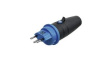 149680 13E Mains Plug 10A 250V CH Type J (T12) Plug Black / Blue