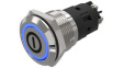 82-5152.2124.B001 Illuminated Pushbutton 1CO, IP65/IP67, LED, Blue, Maintained Function