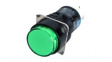 AL6M-M24PG Illuminated Pushbutton Switch Green 2CO Momentary Function LED