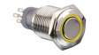 MP0045/1D2AM012S Pushbutton Switch, Vandal Proof, Amber, 2CO, IP67, Momentary Function