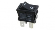 A8L-21-15N2 Rocker Switch, 2NO, ON-OFF, IP40, Black