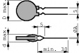 B59980-C160-A70 PTC-резистор с выводами 25 Ω 160 °C