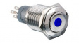 MP0045/1E1BL220S Pushbutton Switch, Vandal Proof, Blue, 2CO, IP67, Latching Function