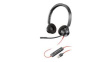 213934-01 Headset, Blackwire 3300, Stereo, On-Ear, 20kHz, USB, Black