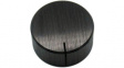 RND 210-00337 Aluminium Knob, black, 6.4 mm shaft