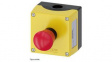 3SU1801-0NP00-2AA2  Emergency Stop Switch Assembly, 1NC + 1NO, Red / Yellow, 10 A, 500 V, Screw Term