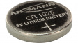 1516 - 0005 Lithium Button Cell Battery,  Lithium Manganese Dioxide, 3 V