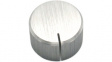 RND 210-00362 Aluminium Knob, silver, 6.4 mm shaft