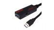 12.04.1071 Active Repeater Cable USB-A Plug - USB-A Socket 15m USB 3.0 Black