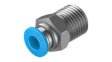 QS-1/4-6 Push-In Fitting, 23.7mm, Compressed Air, QS