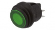 KDH3AEA2GBB Illuminated Rocker Switch, 2NO, ON-OFF, IP65, Black / Green