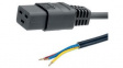 6900-810.60 Mains Cable IEC 60320 C19 - Open End 2.5m Black
