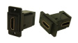 CP30753MB3 Panel Feed-through Black Metal Frame Connector, M3, HDMI Socket - HDMI Socket