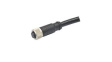 MSAS-17BFFM-SL8B01 M12 Straight Socket Sensor Cable, 17 Poles, A-Coded,