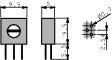 3386H-1-102LF Подстроечное устройство Cermet 1 kΩ линейный 500 mW