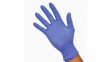 RND 600-00252 Dermagrip Nitrile Extended Cuff Protection Gloves, Blue, Medium, Pack of 100 pie