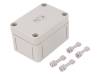 11040201 Enclosure without knock outs grey, RAL 7035 Polystyrene IP 66 N/A TK-PS