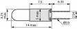 KH 4-120-040D Сигнальная лампа накаливания Двухштырьковый (T1¼) 12 VAC/DC
