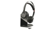 211709-101 USB-C Headset, Voyager Focus, Stereo, On-Ear, 20kHz, Bluetooth, Black