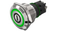 82-6152.1134.B001 Illuminated Pushbutton 1CO, IP65/IP67, LED, Green, Momentary Function