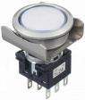 LBW6ML-A1T64PW Кнопочный переключатель с подсветкой 2CO 5 A 30 В / 125 В / 250 В IP65