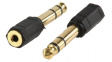 AC-007GOLD Audio Adapter, 1 x Jack Plug Stereo 6.3 mm, 6.3/3.5 mm