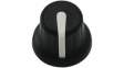 RND 210-00315 Plastic Round Knob, black, 6.0 mm D Shaft