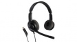 AXH-V28USBD NC Headset Voice USB28 HD Duo, On-Ear, 20kHz, USB, Black