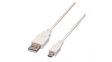11.99.8708 USB Cable USB-A Plug - USB Mini-B 5-Pin Plug 800mm White