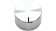 RND 210-00345 Aluminium Knob, silver, 6.4 mm shaft