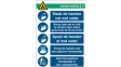 RND 605-00216 Hand Wash Instructions, Safety Sign, Dutch, 262x371mm, 1pcs