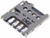 115I-AEAA Разъем: для карт памяти; Micro SIM; push-pull; SMT; PIN:6