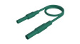 MAL S GG-B 25/2,5 GREEN Test Lead, Plug, 4 mm - Socket, 4 mm, Green, Nickel-Plated Brass, 250mm
