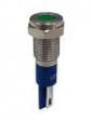 RND 210-00700 Vandal Resistant LED Indicator, Green, 8mm, 12VDC, Soldering Lugs