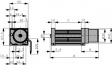 QG 030-303/14 Вентилятор с перекрестным обдувом для постоянного тока 24 VDCMotorправый