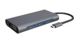 IB-DK4040-CPD USB-C Docking Station, 10-in-1, 3.5 mm Combo Jack/3x USB 3.0/HDMI/MicroSD/SD-Car