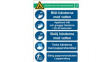RND 605-00223 Hand Wash Instructions, Safety Sign, Swedish, 262x371mm, 1pcs