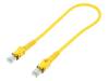 09488485745005, Patch cord; S/FTP; 6a; многопров; Cu; PUR; желтый; 0,5м; 27AWG, Harting