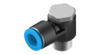 QSLV-3/8-12 Push-In L-Fitting, 71mm, Compressed Air, QS
