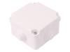 0224-00, Корпус: соединительная коробка; Х:92мм; Y:92мм; Z:50мм; накладной, ELEKTRO-PLAST NASIELSK