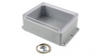 RP1280BFC Flanged Enclosure with Clear Lid 186x146x75mm Off-White Polycarbonate IP65