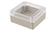 RP1055C Plastic Enclosure with Clear Lid 85x80x40mm Light Grey ABS/Polycarbonate IP65