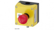 3SU1801-0NH00-4NB2  Emergency Stop Switch Assembly with Label, 2NC, Red / Yellow, 10 A, 500 V, Sprin