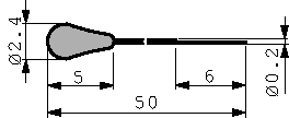 B57861-S103-F40, NTC-резистор, закругленный 10 kΩ, TDK-Epcos